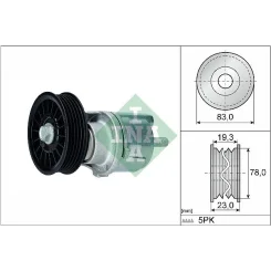Feszítőkar, Hosszbordás Szíj - Schaeffler INA (534018510)