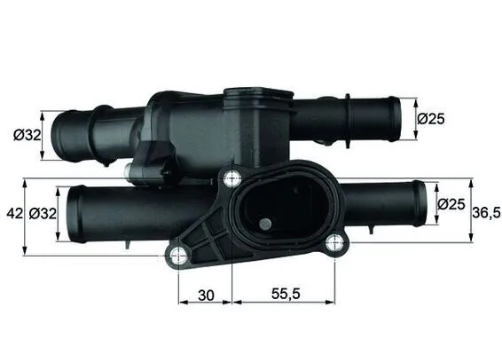 Termosztát, Hűtőfolyadék - MAHLE (TM1105)