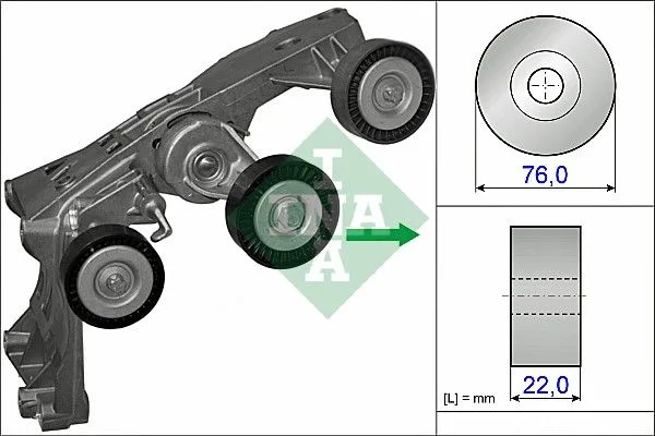 Feszítőkar, Hosszbordás Szíj - Schaeffler INA (534043110)