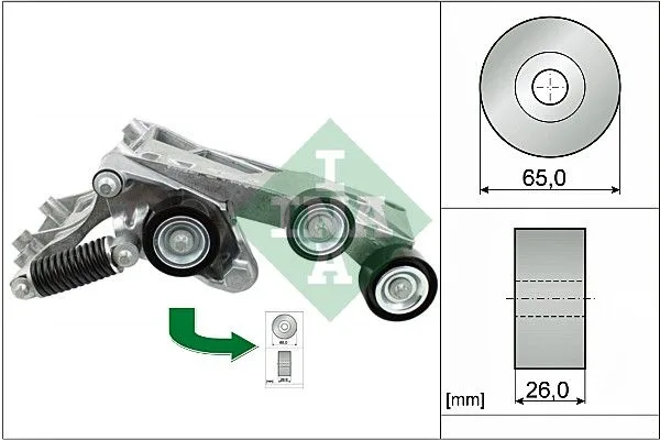 Feszítőkar, Hosszbordás Szíj - Schaeffler INA (534044610)