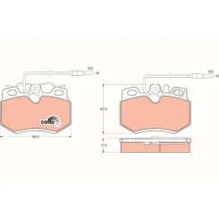 Fékbetét Készlet, Tárcsafék - TRW (GDB446)