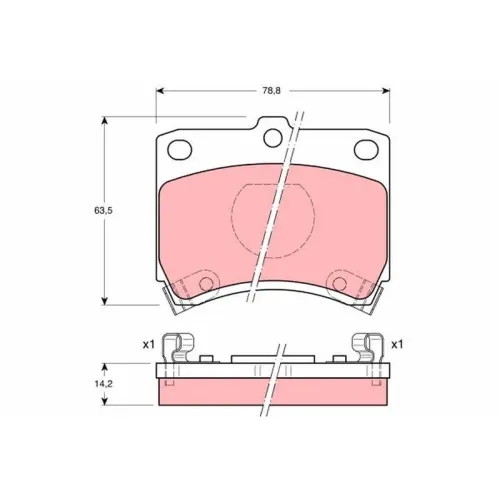 Fékbetét Készlet, Tárcsafék - TRW (GDB773)