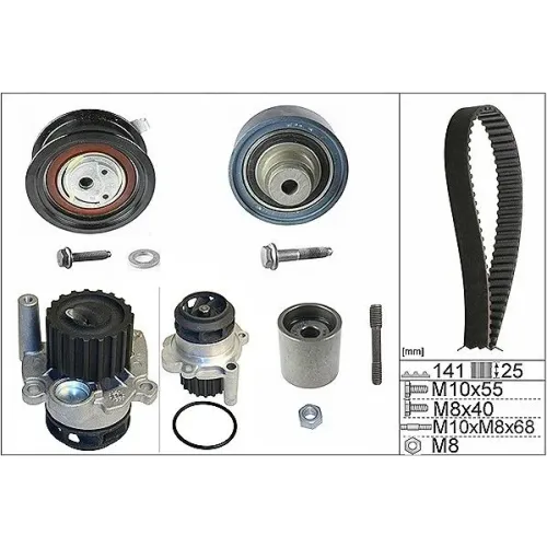Vízpumpa + Fogasszíj Készlet - Schaeffler INA (530036132)