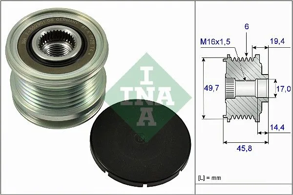Generátor Szabadonfutó - Schaeffler INA (535016810)