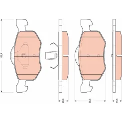 Fékbetét Készlet, Tárcsafék - TRW (GDB1753)