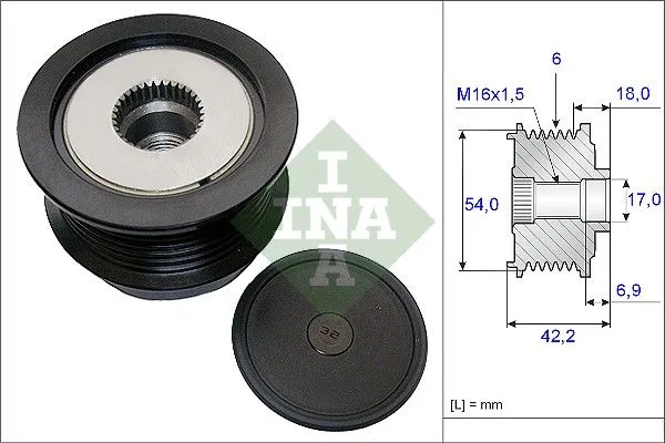 Generátor Szabadonfutó - Schaeffler INA (535018810)