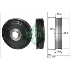 Szíjtárcsa, Főtengely - Schaeffler INA (544011010)
