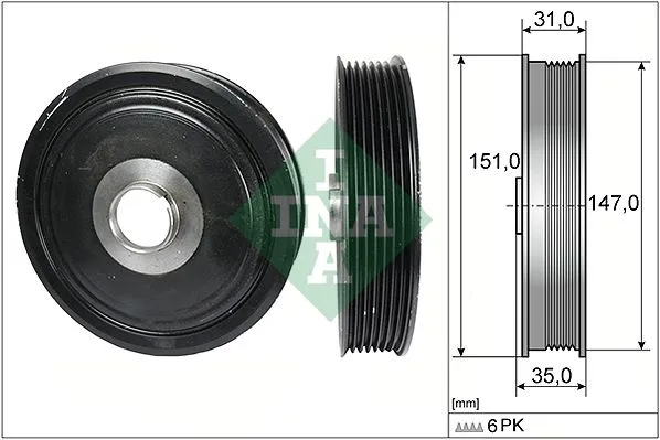 Szíjtárcsa, Főtengely - Schaeffler INA (544011010)
