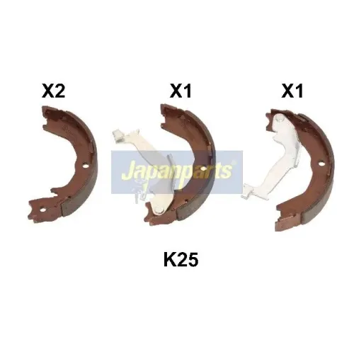 Fékpofakészlet, Rögzítőfék - JAPANPARTS (GF-K25AF)