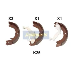 Fékpofakészlet, Rögzítőfék - JAPANPARTS (GF-K25AF)