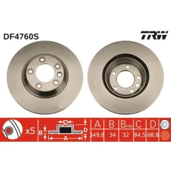 Féktárcsa - TRW (DF4760S)