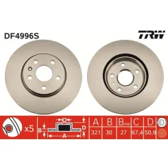Féktárcsa - TRW (DF4996S)