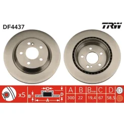 Féktárcsa - TRW (DF4437)
