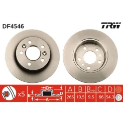 Féktárcsa - TRW (DF4546)