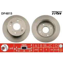 Féktárcsa - TRW (DF4815)