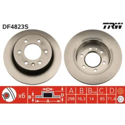 Féktárcsa - TRW (DF4823S)