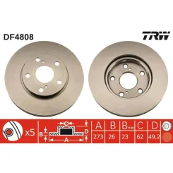 Féktárcsa - TRW (DF4808)