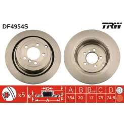 Féktárcsa - TRW (DF4954S)