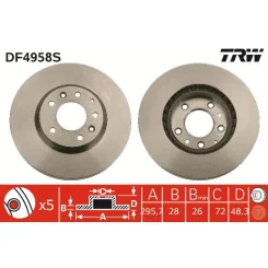 Féktárcsa - TRW (DF4958S)