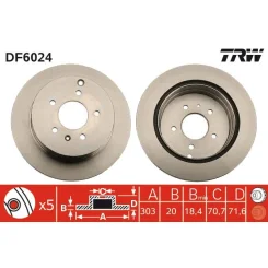 Féktárcsa - TRW (DF6024)