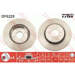 Féktárcsa - TRW (DF6225)