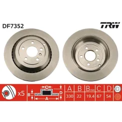 Féktárcsa - TRW (DF7352)