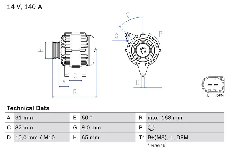 Generátor - BOSCH (0986044470)