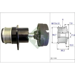 Generátor Szabadonfutó - Schaeffler INA (535015710)