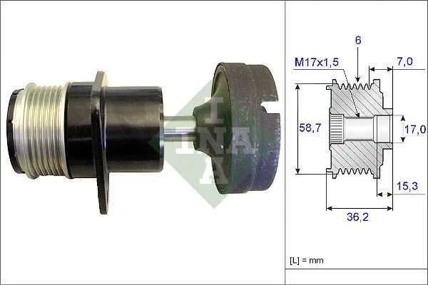 Generátor Szabadonfutó - Schaeffler INA (535015710)