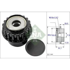Generátor Szabadonfutó - Schaeffler INA (535017510)