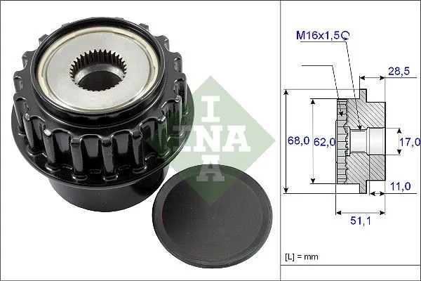 Generátor Szabadonfutó - Schaeffler INA (535017510)