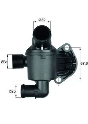 Termosztát, Hűtőfolyadék - MAHLE (TI3587)