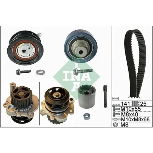 Vízpumpa + Fogasszíj Készlet - Schaeffler INA (530036131)