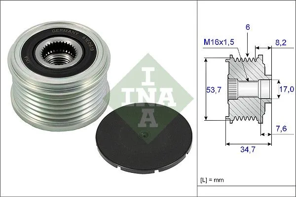 Generátor Szabadonfutó - Schaeffler INA (535022410)