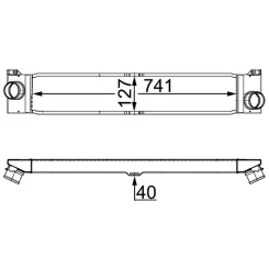 Töltőlevegő-Hűtő - MAHLE (CI157000S)