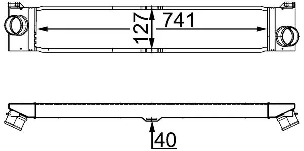 Töltőlevegő-Hűtő - MAHLE (CI157000S)