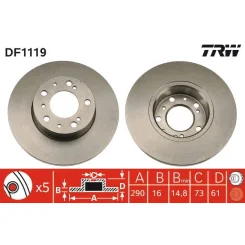 Féktárcsa - TRW (DF1119)