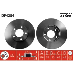 Féktárcsa - TRW (DF4384)