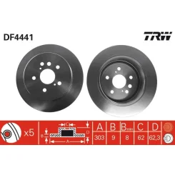 Féktárcsa - TRW (DF4441)