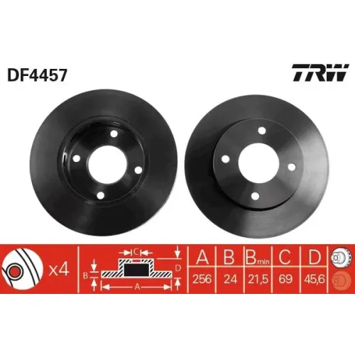 Féktárcsa - TRW (DF4457)
