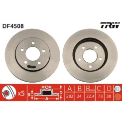Féktárcsa - TRW (DF4508)