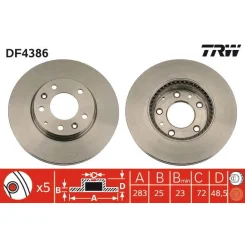 Féktárcsa - TRW (DF4386)