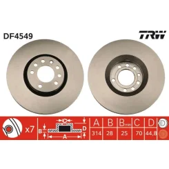 Féktárcsa - TRW (DF4549)