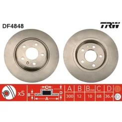 Féktárcsa - TRW (DF4848)