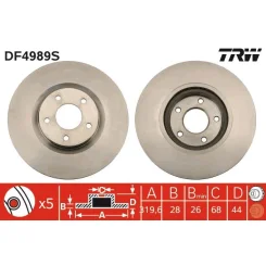Féktárcsa - TRW (DF4989S)