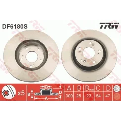 Féktárcsa - TRW (DF6180S)