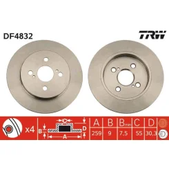 Féktárcsa - TRW (DF4832)