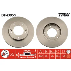 Féktárcsa - TRW (DF4395S)
