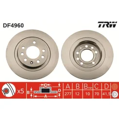 Féktárcsa - TRW (DF4960)