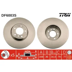 Féktárcsa - TRW (DF6003S)
